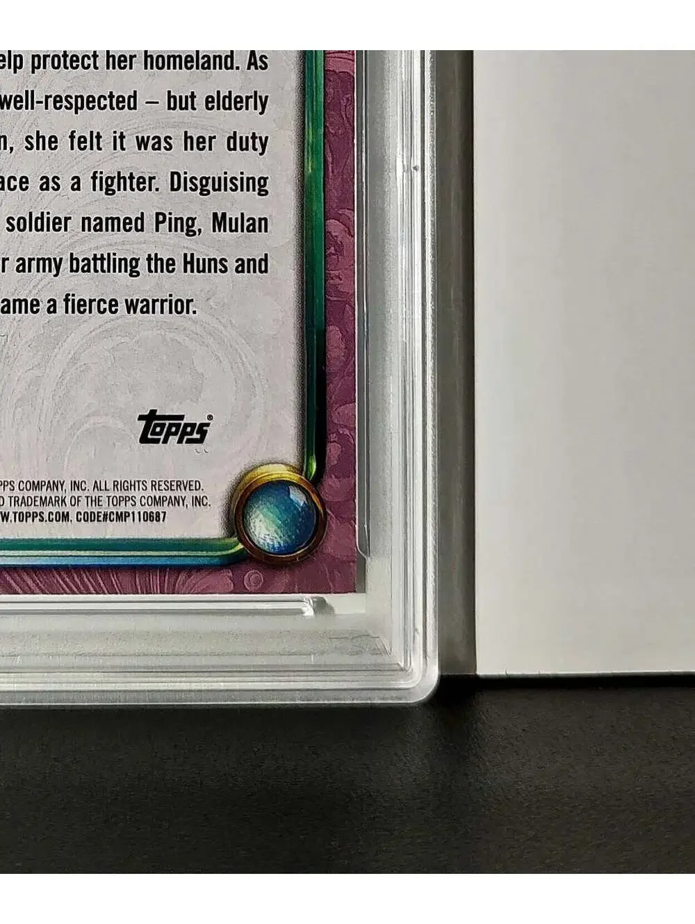 Mulan 2025 Topps Disney Cartoon Princess #158 Card Mulan PSA 9